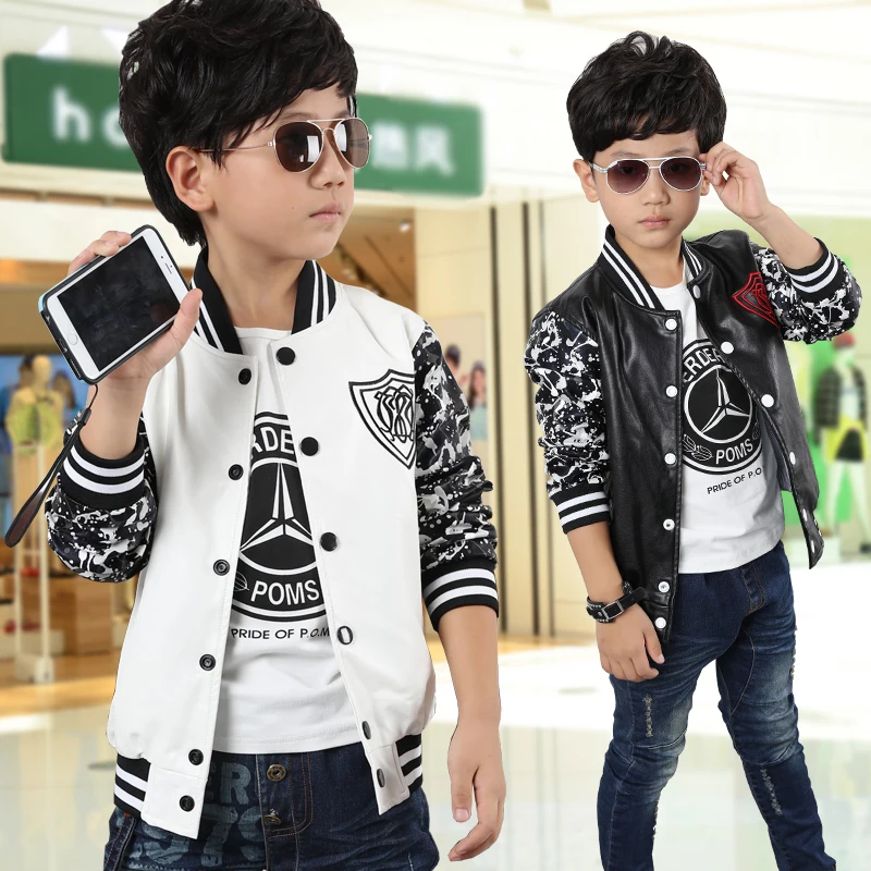

2019 new Spring\autumn Kids Clothes PU Leather Girls Jackets Children Outwear For Baby Girls Boys Zipper Clothing Coats Costume