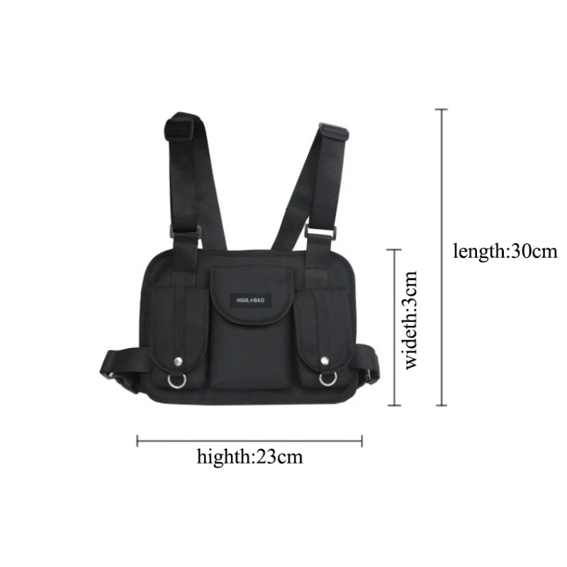 Нагрудная Сумка для охоты на пояс, функциональная тактическая нагрудная сумка, сумка через плечо, радио, нагрудная сумка, передняя сумка в стиле хип-хоп
