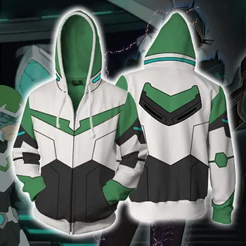 

Cosplay Pidge Costume Sweatshirts 3D Printing zipper Jacket Hooded Voltron: Defender of the Universe sweater adult women men
