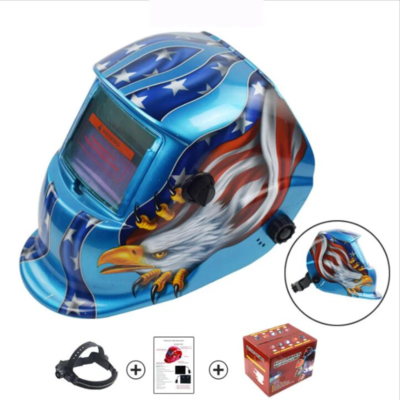 

Welding helmet Eagle Solar Auto Darkening MIG MMA Electric Welding Mask/Helmet/Welding Lens for Welding Machine Plasma Cutter