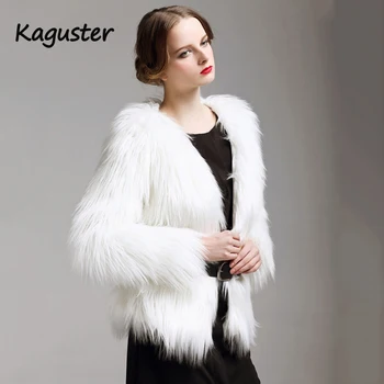 

Womens Winter Warm Faux Fur Short Jacket Outerwear Tops Long Sleeve Fluffy Faux Fur Warm Coat Parka