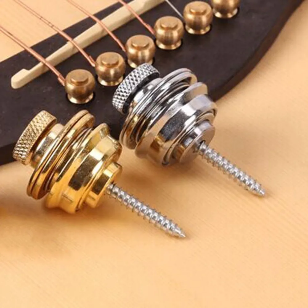 Universal Metal Guitar Strap Lock Button Anti Skid Electric Acoustic