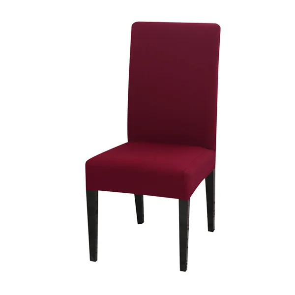 Однотонные эластичные чехлы на стулья из спандекса для столовой кухни, свадьбы, банкета, отеля - Цвет: Wine Red