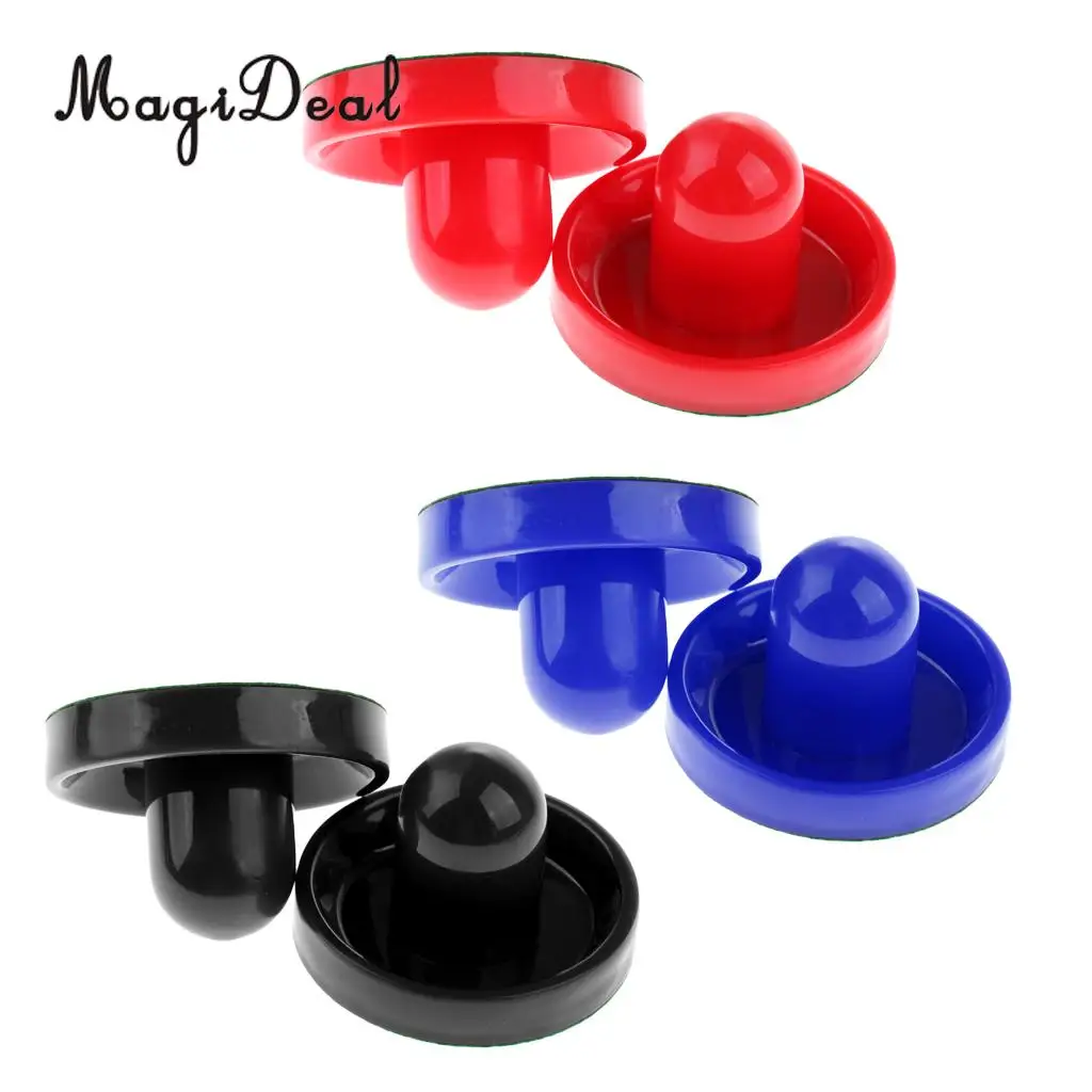 2 Pieces Air Hockey Felt Pushers Goalie Handles Paddles Replacement with Home Tables for Full-size Air Hockey Games
