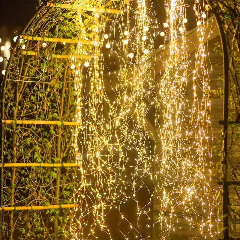 

Copper Wire String Light 2M 5 Branch AA Battery Starry Garland For Bar Wedding Party Festival DIY Decoration