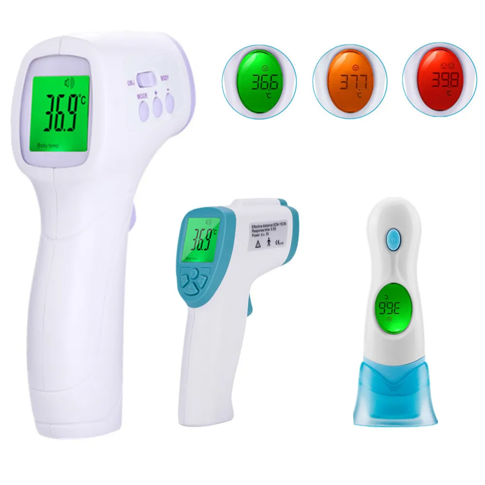 Baby Adult Ear Forehead Non-Contact Thermometer IR LCD Digital Thermometer