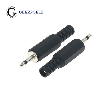 

10 pcs/lot 3.5mm Mono Male Plug Octagonal Hat Audio Plug Connectors Plastic Housing Stereo Audio Plug Channel Dual Connector DIY