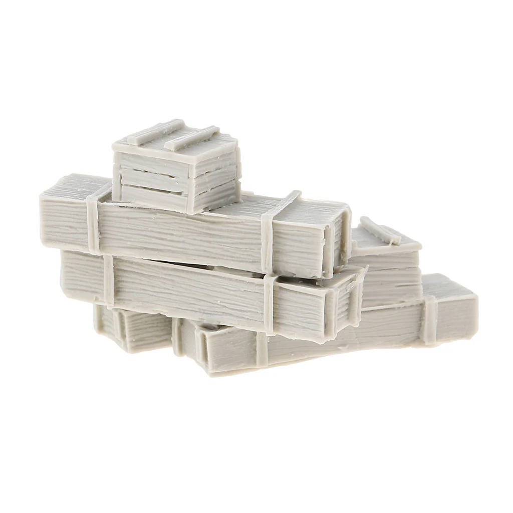 1/35 Resin Figure Kit 6 Crate Miniature War Game WWII Scenery Box Unpainted