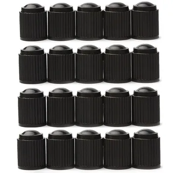 

20 Pcs Plastic Dust Valve Caps Bike Car Wheel Tyre Air Valve Stem Caps Motorcycle Tyre Air Valve Caps Car Accessories Black