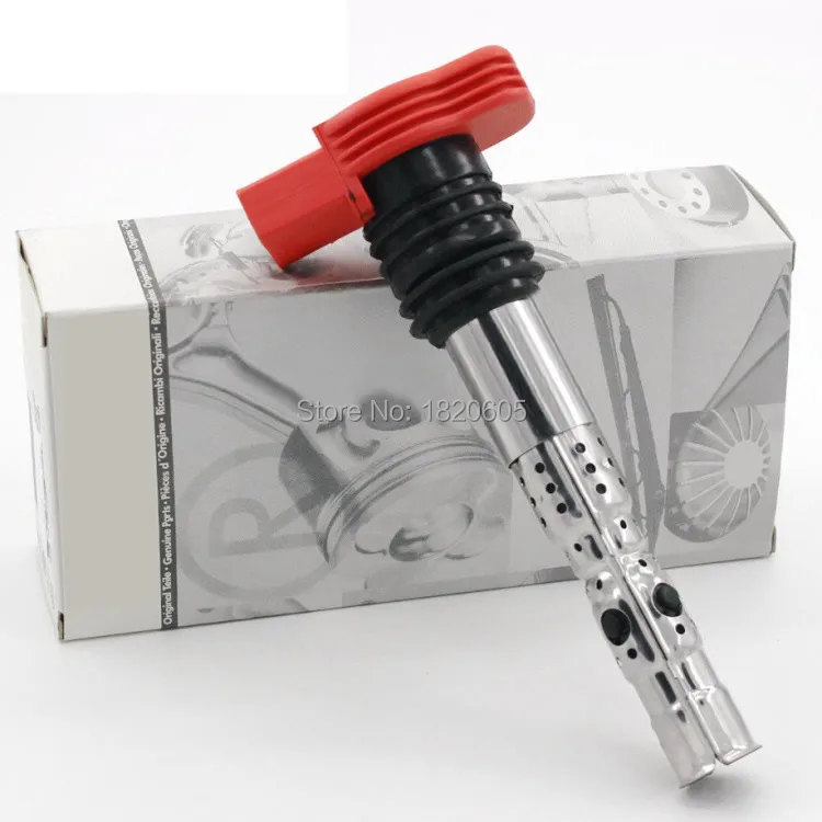 4Pcs OEM Box Red Ignition Coils For A6 A8 A4 1.8T