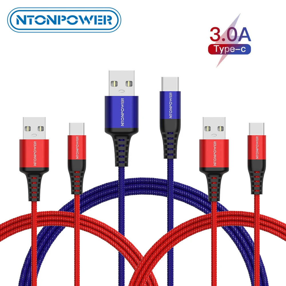 

NTONPOWER USB Type C CableFor Samsung Galaxy Plug S10 S9 S8 Fast Charging USB C Mobile Phone Cable for xiaomi mi9 Redmi note 7