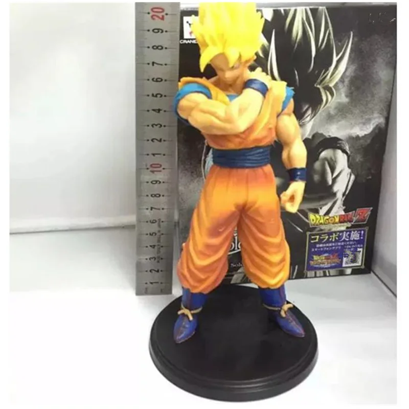 22CM Dragon Ball yellow Hair Son Goku Toy PVC Anime Figure super Saiyan