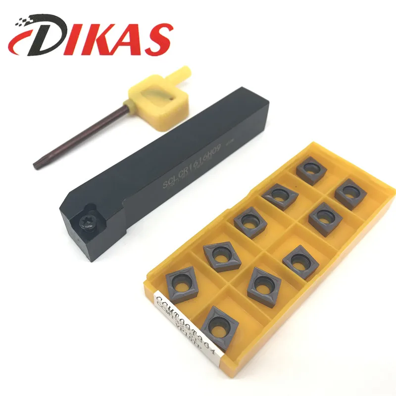 Dikas 1 шт. SCLCR1616H09 держатель токарного станка и 10 CCMT09T304 UE6020 VP15TF токарный станок с ЧПУ.