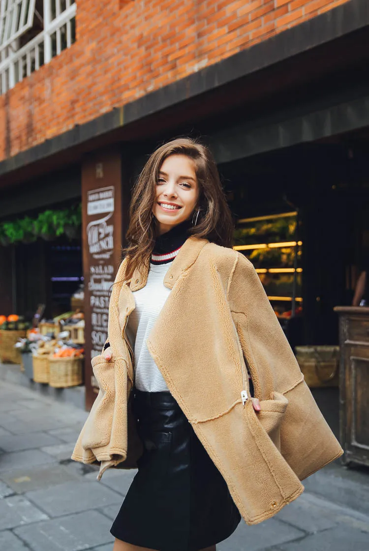 suede leather cape khaki 04