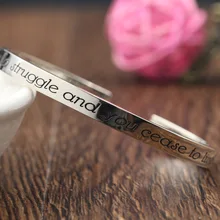 Charm Men Bangle Customized Engraving Statement Solid Silver Bracelet Personalized Wholesale