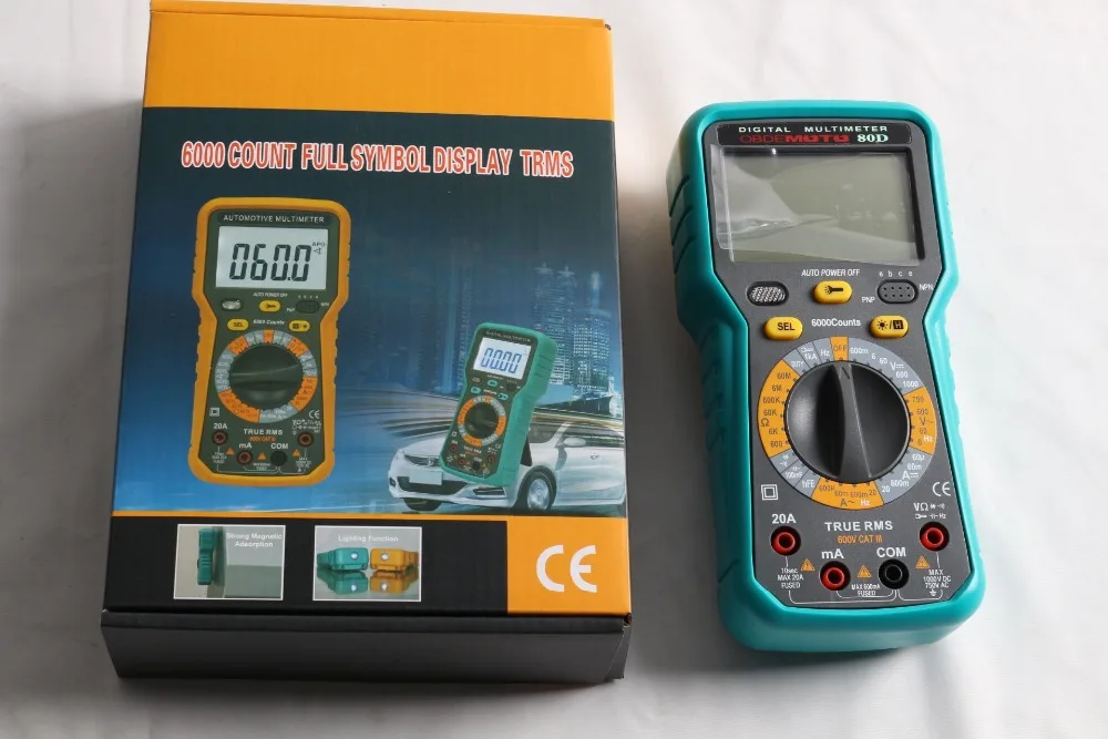 

2019 New OBDEMOTO-80D 6000 Counts Digital Multimeter