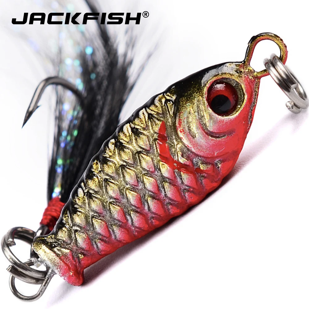 JACKFISH 2.5 سنتيمتر 5g البسيطة المعادن شرك الصيد المهتز إغراء 3D عيون الاصطناعي الطعم مع ريشة هوك Crankbait الرقص الرصاص الصيد السحر JACKFISH 2.5 سنتيمتر 5g البسيطة المعادن شرك الصيد المهتز إغراء 3D عيون الاصطناعي الطعم مع ريشة هوك Crankbait الرقص الرصاص الصيد السحر