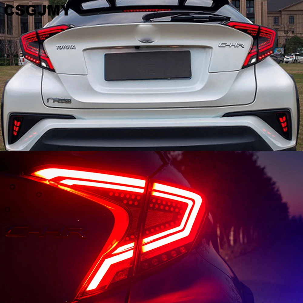 

2PCS Tail Lights For Toyota CH-R C-HR CHR 2016 2017 2018 2019 Led Tail Lights Fog lamp Rear Lamp DRL+Brake+Park+Signal lights