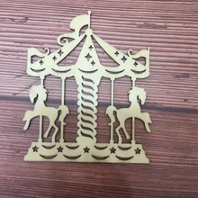 Набор из 50 шт Деревянные Карусели лошади на заказ лазерная резка деревянные пластинки Свадебные украшения для дома