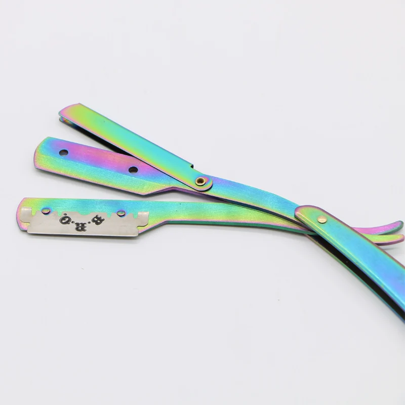 HAWARD Stainless Steel Straight Razor Color Gradient Barber Razor Personalized Design 1 Razor Gift 1 HAWARD Stainless Steel Straight Razor Color Gradient Barber Razor Personalized Design 1 Razor Gift 5