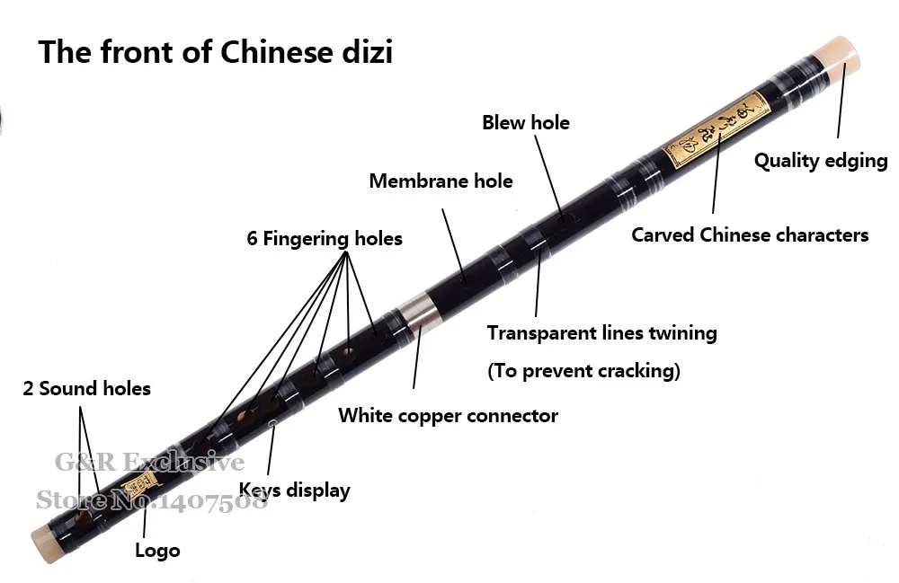 Традиционная китайская бамбуковая флейта Dizi поперечный Bambu Flauta духовые Музыкальные инструменты для начинающих черный C/D/E/F/G ключ подарок