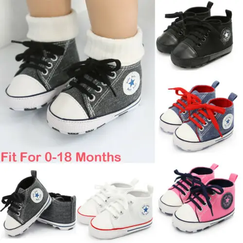 Focusnorm кеды для малышей для мальчиков и для девочек на мягкой подошве обувь для младенцев обувь тканевая Нескользящие кроссовки ходунков, на возраст от 0 до 18 месяцев