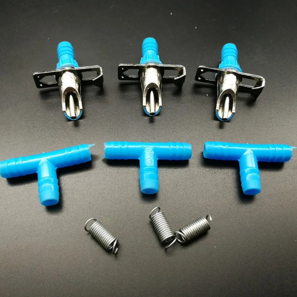 5Pc Poultry Chicken Rabbit Automatic Water Drinking Screw In Type Nipples Feeder