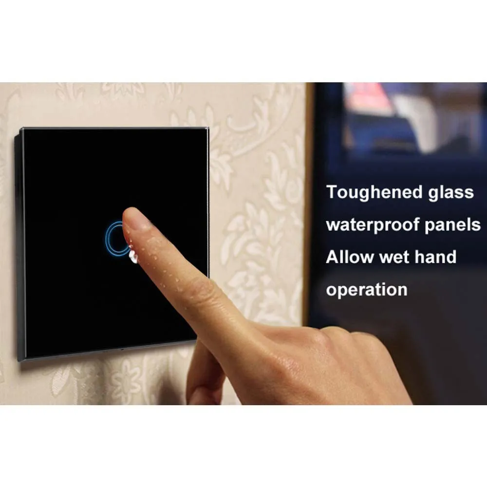  EU Standard 1/2/3Gang 1 Way WiFi Touch Switch Smart Wall Switch Single Live Line Crystal Glass With - 33051472363