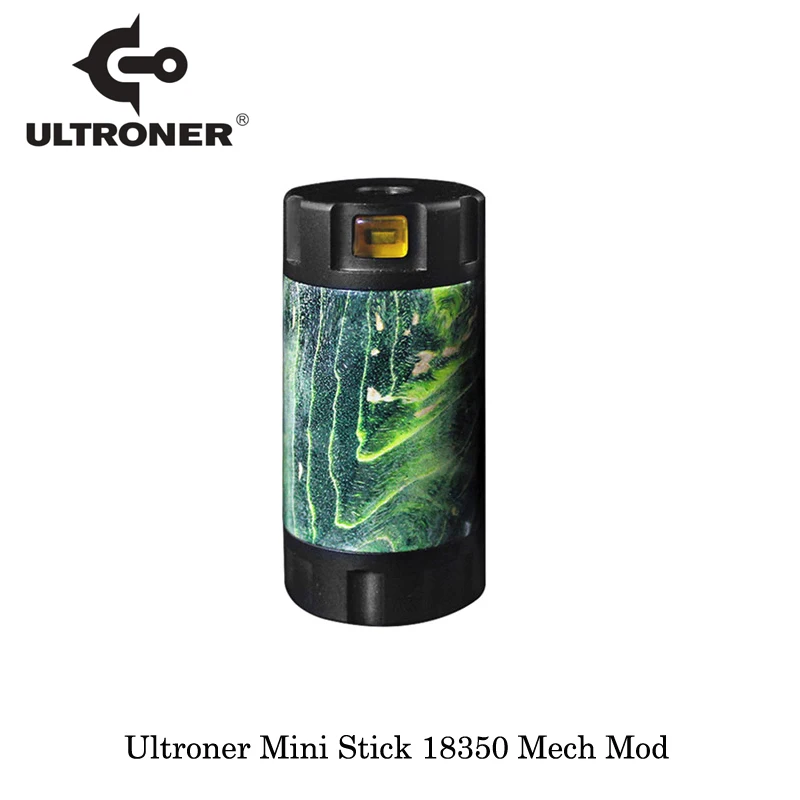 Электронные сигареты Ultroner Mini Stick 18350 мех мод 24 мм Диаметр питание от одного 18350 стабилизированного дерева Vape испаритель