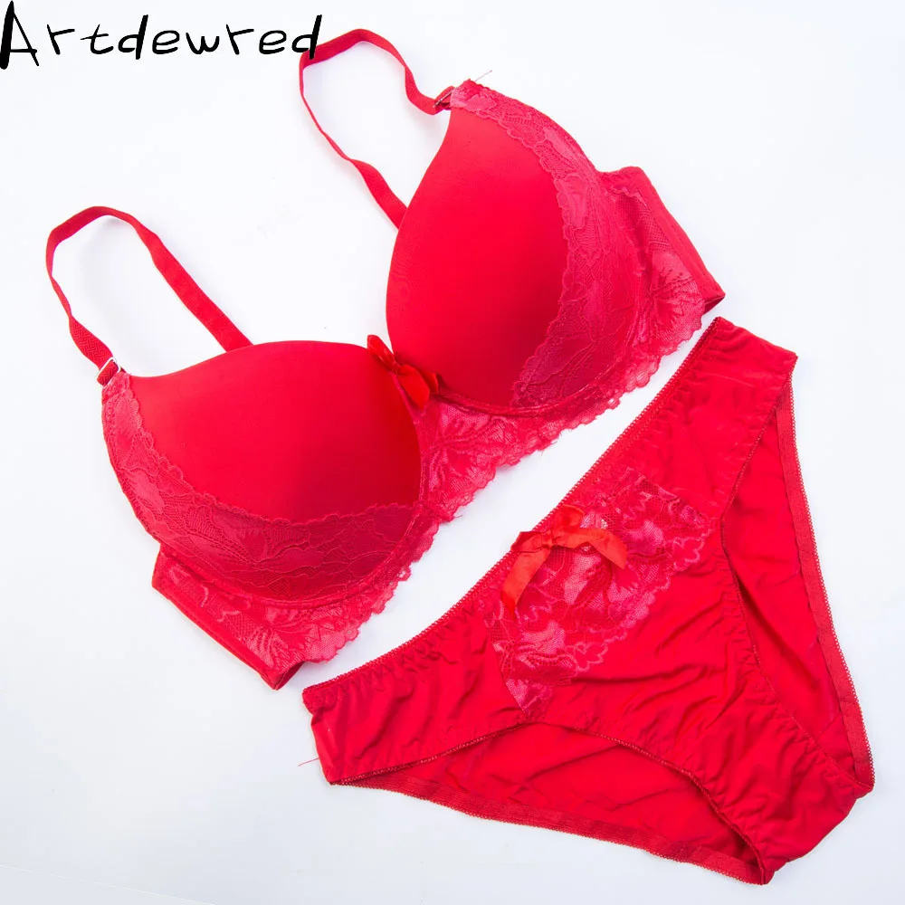 

New 2018 Bra Set 90 95 100 105 110 D DD E Big Size Women Bra sets Sexy Seamless Panty Women Lace France Plush Bra Brief Set