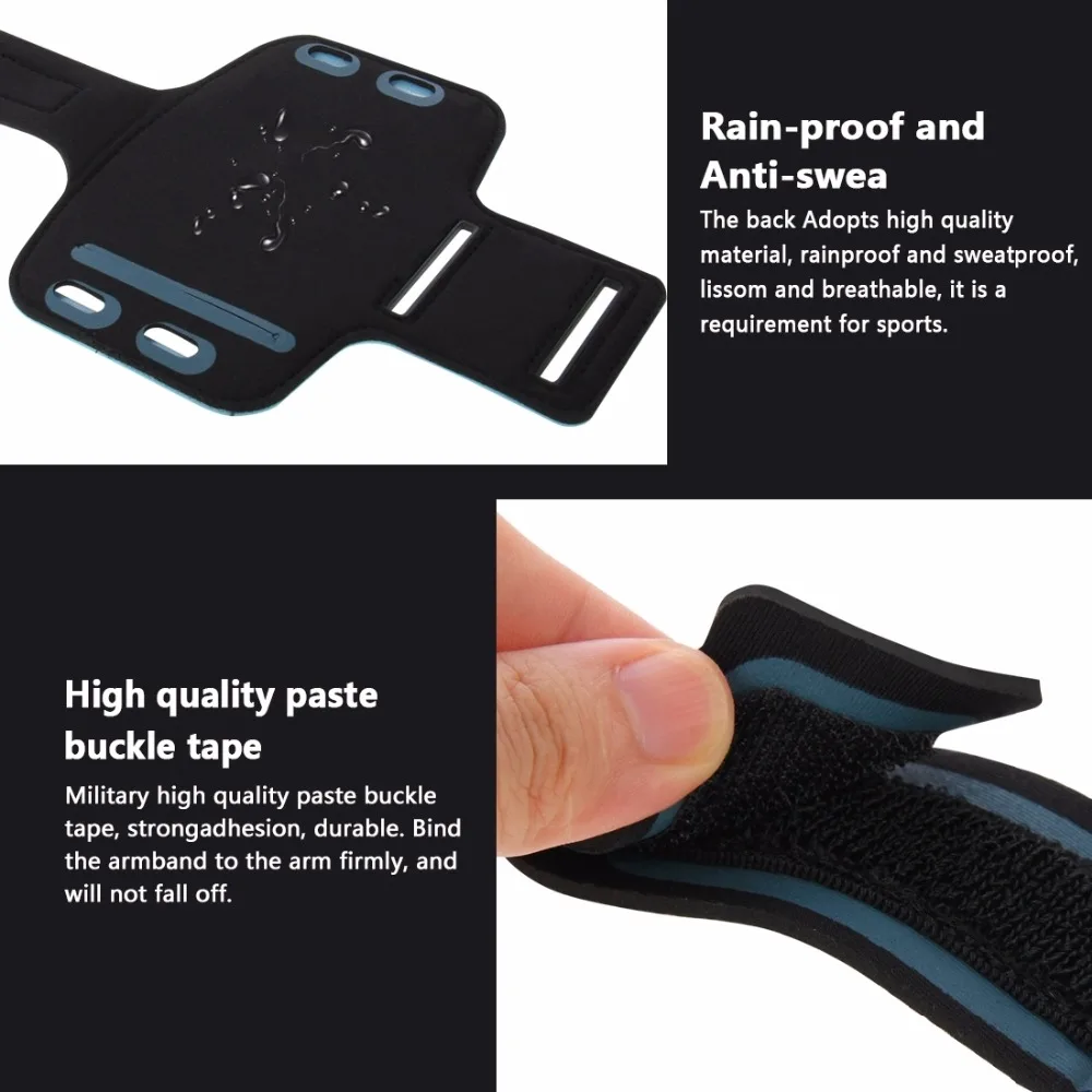 HAWEEL спортивный наручный чехол с отверстием для наушников и карманом для ключей для iPhone 6 plus, samsung Galaxy S6/S5