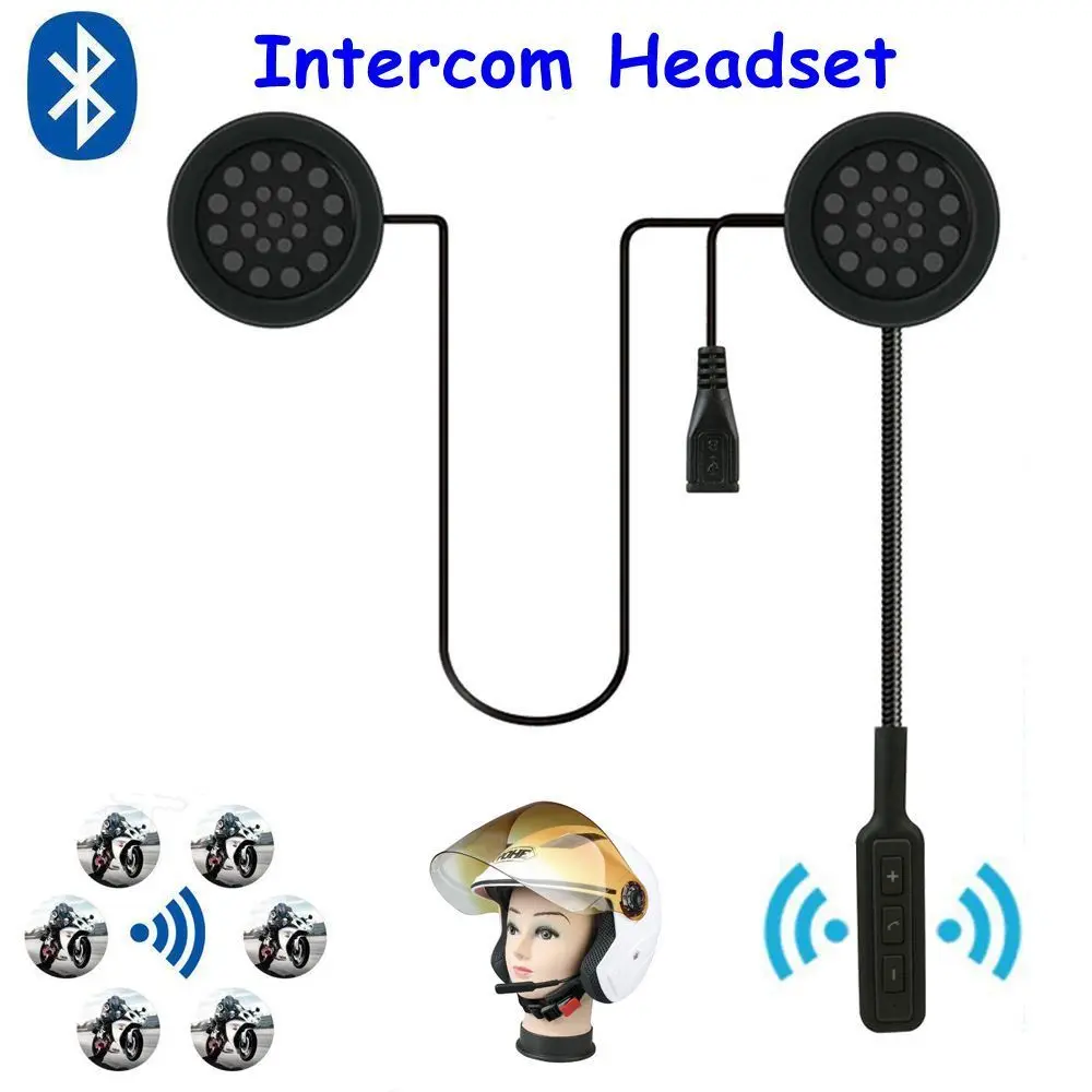 

Motorbike Headset Headphone Speaker Handsfree Motorcycle Helmet Bluetooth Headset for Music GPS Motorcycle electronics styling