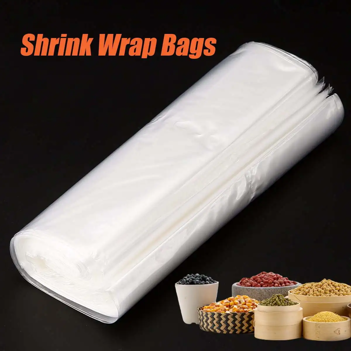 

100pcs 30*40CM Clear Transparent Shrink Wrap Heat Seal Bag POF Gift Packing Plastic Film for CDs DVDS Gift Home Office Supplies