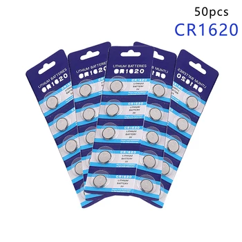 

Centechia 50pcs 5pcs/Lot CR1620 1620 ECR1620 DL1620 280-208 3V Cell Battery Button Battery, lithium battery For Watches,clocks