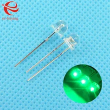 5 мм изумрудно-зеленая соломенная шляпа светильник светодиодный светодиод ультра яркая лампа с бусинами штекер-в DIY Kit практика широкий угол 5 мм 100 шт./лот