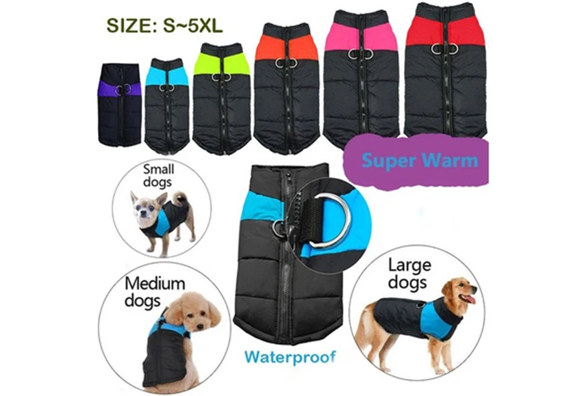 Щенок жилет куртка водонепроницаемый собака породы чихуахуа одежда утолщенная теплая зимняя одежда для собак пальто для маленьких средних и больших собак Куртки