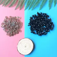 100PCs 6-14mm Black Plastic Amigurumi Eyes Safety Eyes For Teddy Bear Stuffed Toys Snap Animal Puppet Dolls Craft Eyes For Toys 2