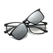 Ширина-137 очки с магнитным зажимом весенний шарнир для мужчин набор солнцезащитных очков оправа с клипсой Поляризованные солнечные очки рамка для женщин