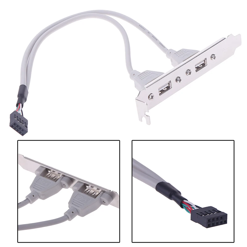 1 шт. 2 портовый USB адаптер для материнской платы|Компьютерные кабели и разъемы| |