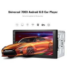 Universal Car Multimedia Player 7inch Touch Screen 2Din Android 6.0 MP5 Video Player with FM Radio Bluetooth GPS WiFi Capacitive 2din 7inch rk 7156g car mp5 bluetooth fm rds car radio hd touch screen gps navigation car multimedia player support usb tf