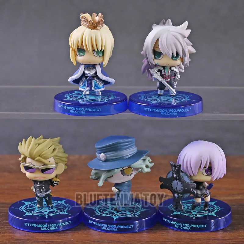 

Anime 6CM Fate/stay night 5PCS/SET Mosquito eye Q Version Saber 1 generation Matthew Action Figure Toy Model Brinquedos