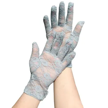 

Newly Sun Protection Accessories Lace Hollow-Out Gloves Skid Resistance Pattern Lace Gloves DO99