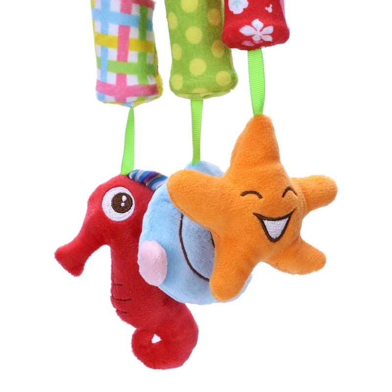 Детская игрушка Happy Monkey, колокольчики в виде животных, подвесная музыкальная игрушка для новорожденных, колокольчики в стиле животных