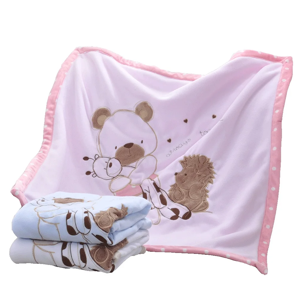 

Baby Kids Velvet Soft Square 75*75cm Infant Swaddle Sleeping Cover Blanket bedding Wraps Newborn Animal Bear Shape Carseat Cover