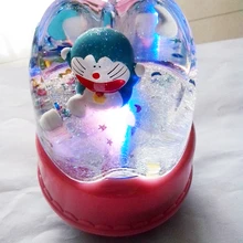 Doraemon мультфильм Кот Дораэмон красочные огни вращающаяся музыкальная шкатулка