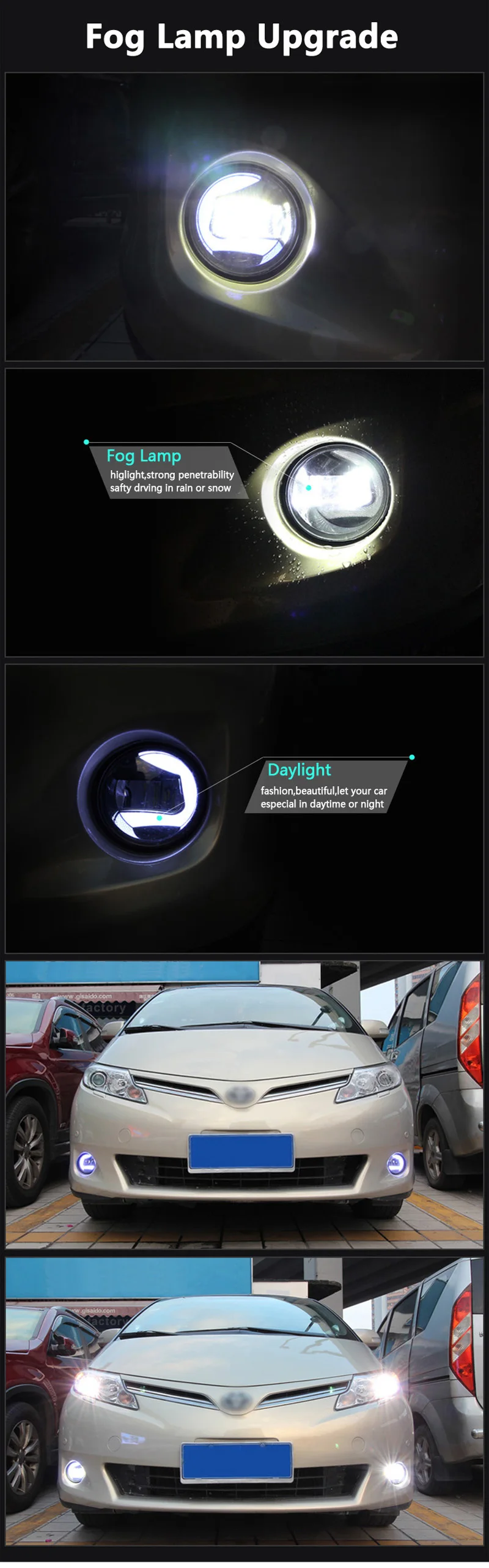 2-в-1 функции безопасности вождения светодиоидные лампы автомобиля фары дневного света Автомобильный противотуманный прожектор для Lexus RX350 RX450h 2010-2013