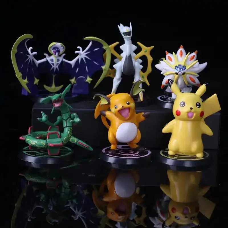 6Pieces 10-12CM Height PVC Doll pokemones Action Figure Anime  Figures Hot Toys For Kids Children Christmas Gift Toys Model