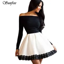 Sunfree 2016 Neuer Heißer Verkauf Mode Sexy Frauen Casual Langarm Abendgesellschaft Kurzes Kleid Marke Neue Hohe qualität Dezember 12