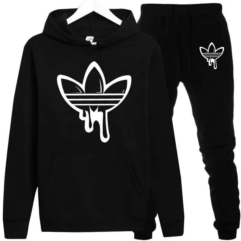 

Winter Autumn Men/Women Hoodie sweatshirt jacket+ Sweatpants Suits New Fashion Fleece Hooded Pullover Brand clothing