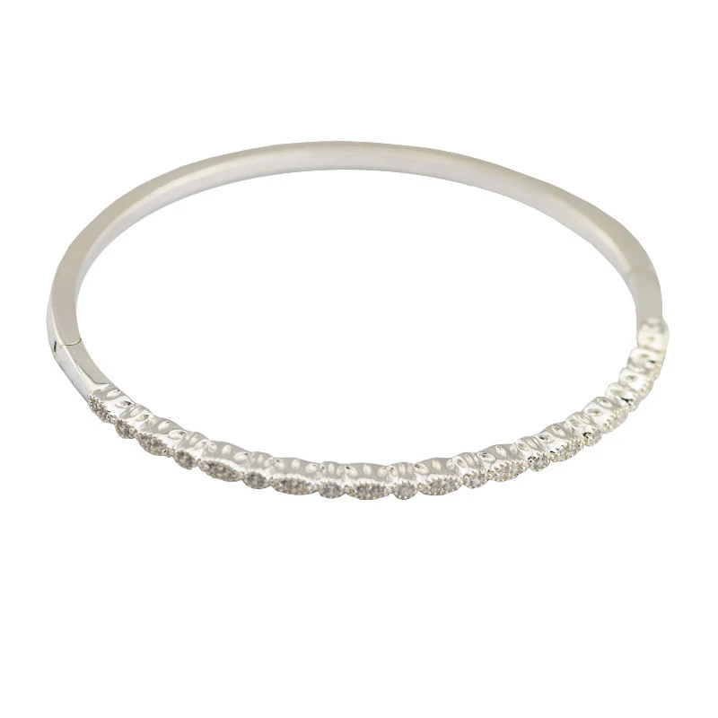 

Authentic 925 Sterling Silver Jewelry Clear CZ Timeless Elegance Bracelets Bangle for Women Bracelet Argent Luxury Jewellery